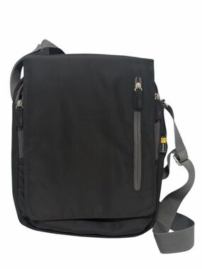 Case Logic Black Nylon Flap Travel Electronics Crossbody Bag - Like New